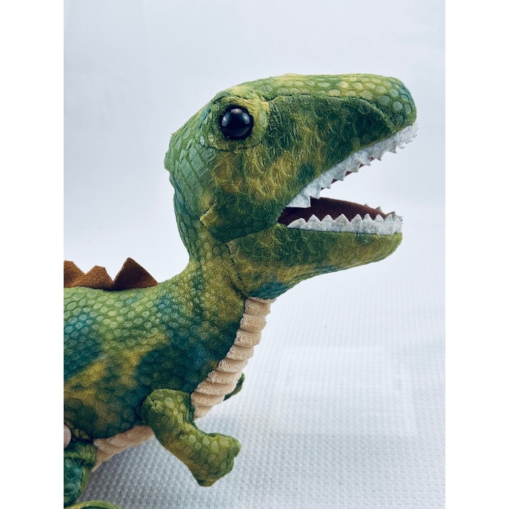 Hugfun International Roaring T-Rex Dinosaur Plush Green Scaly Texture 2021